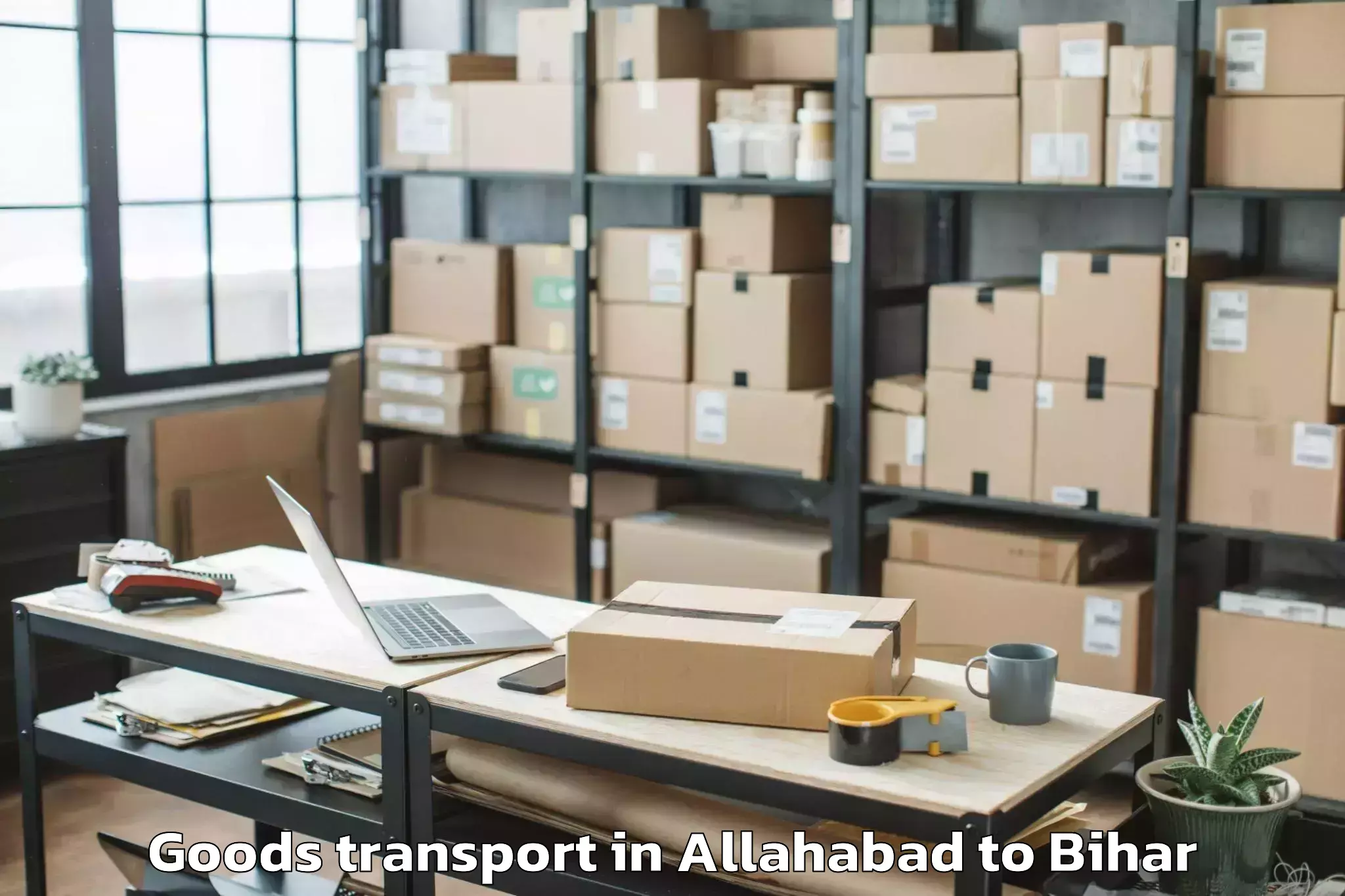 Book Allahabad to Lauria Nandangarh Goods Transport Online